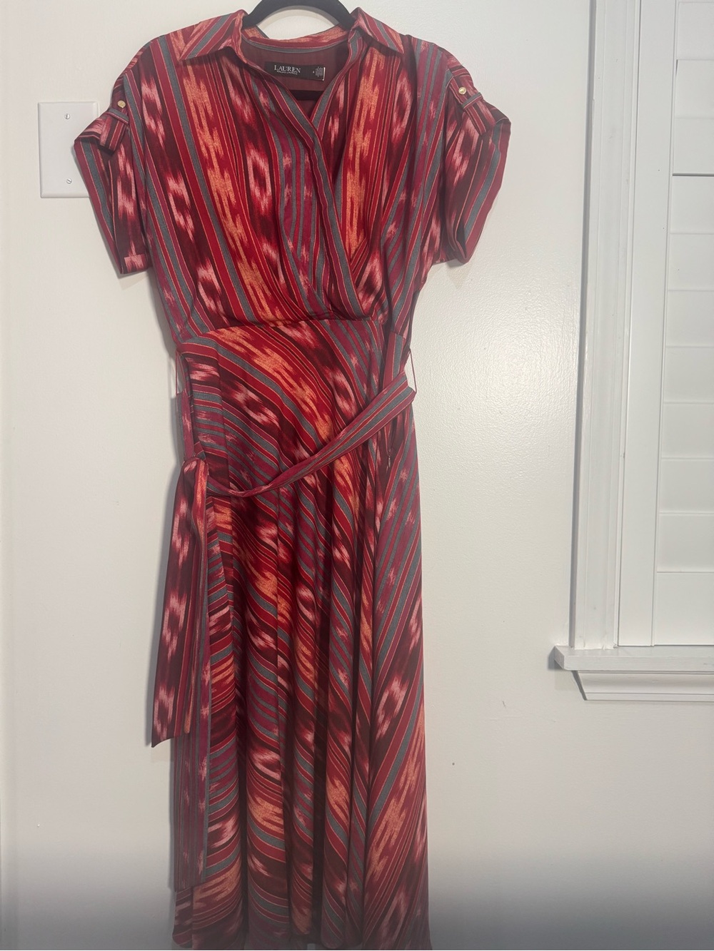 Lauren Ralph  Boho Western Striped Maxi Dress – Size 4